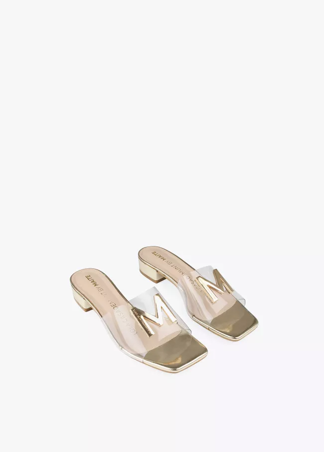 Transparent flat sandals