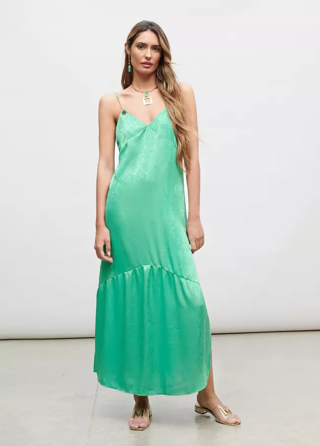 Robe à bretelles chaîne style nuisette