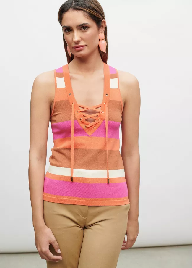Top tricot rayas