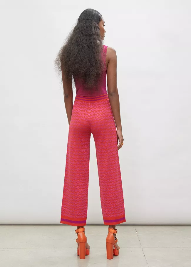 Calças longas de malha estampado M