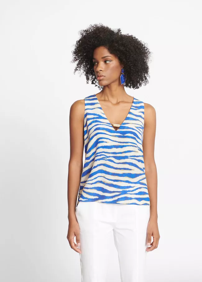 Dessous-Top mit Zebramuster