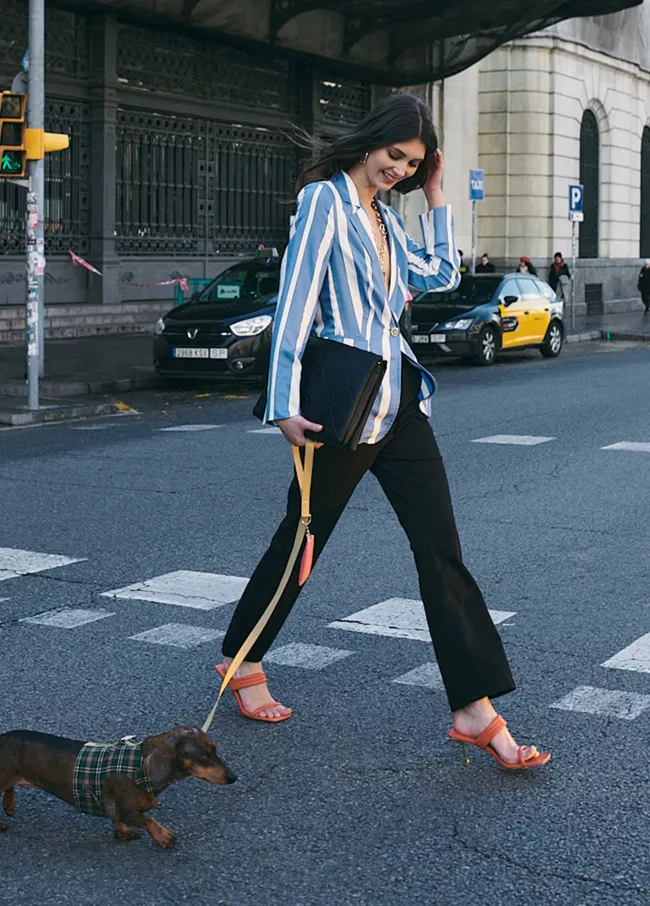 Pantalon cinq poches évasé