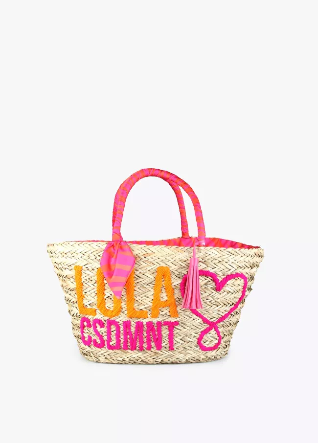 Embroidered logo tote bag