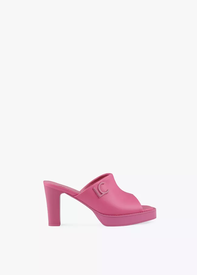 Clogs mit Absatz und LC-Logo