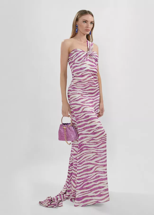 Long strappy cape dress