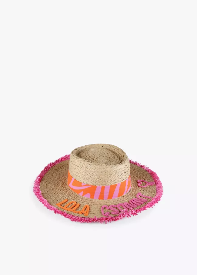 Sombrero estampado cebra multicolor