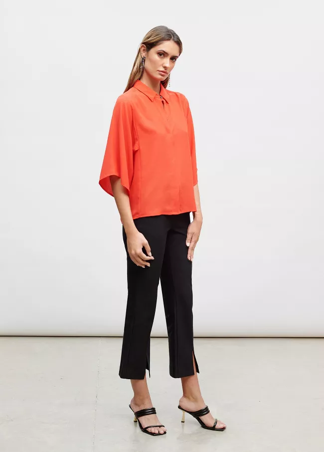 Chemise à manches type kimono
