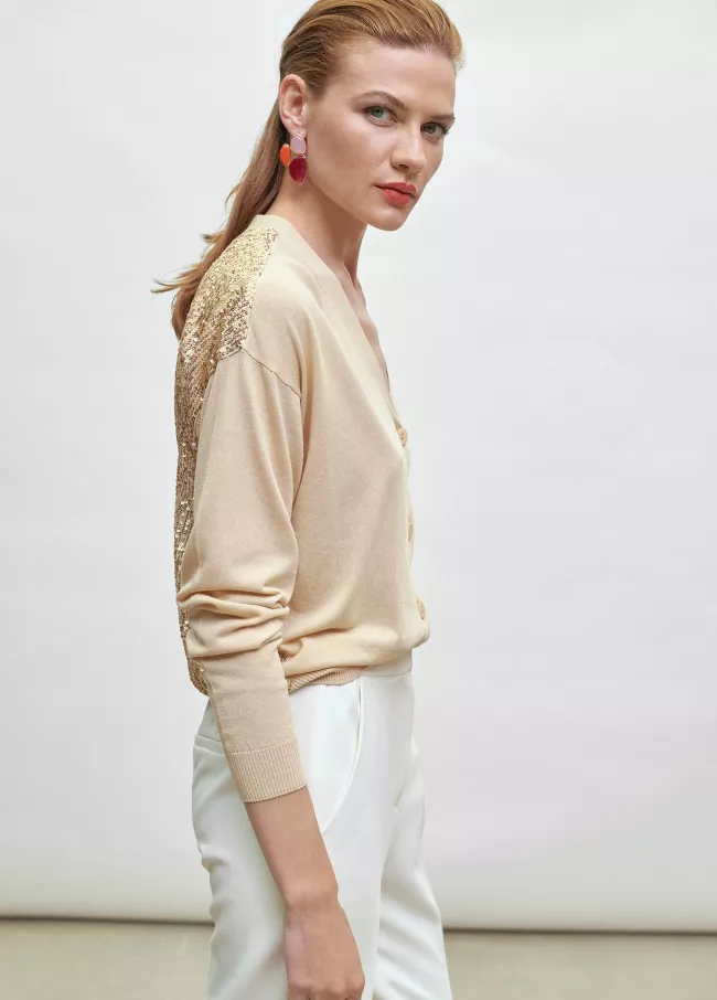 Cardigan lentejuelas