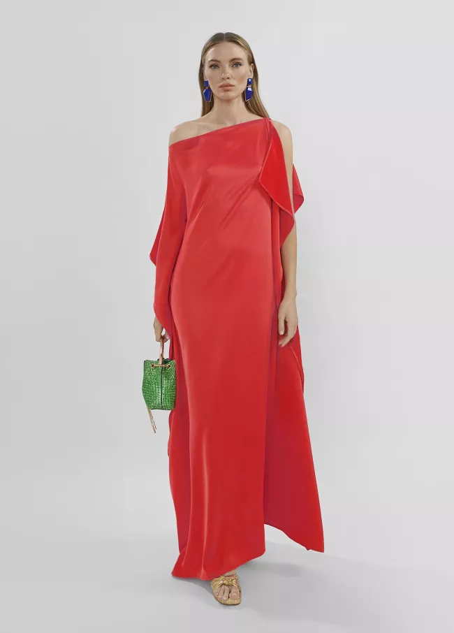 Vestido largo cuadrado