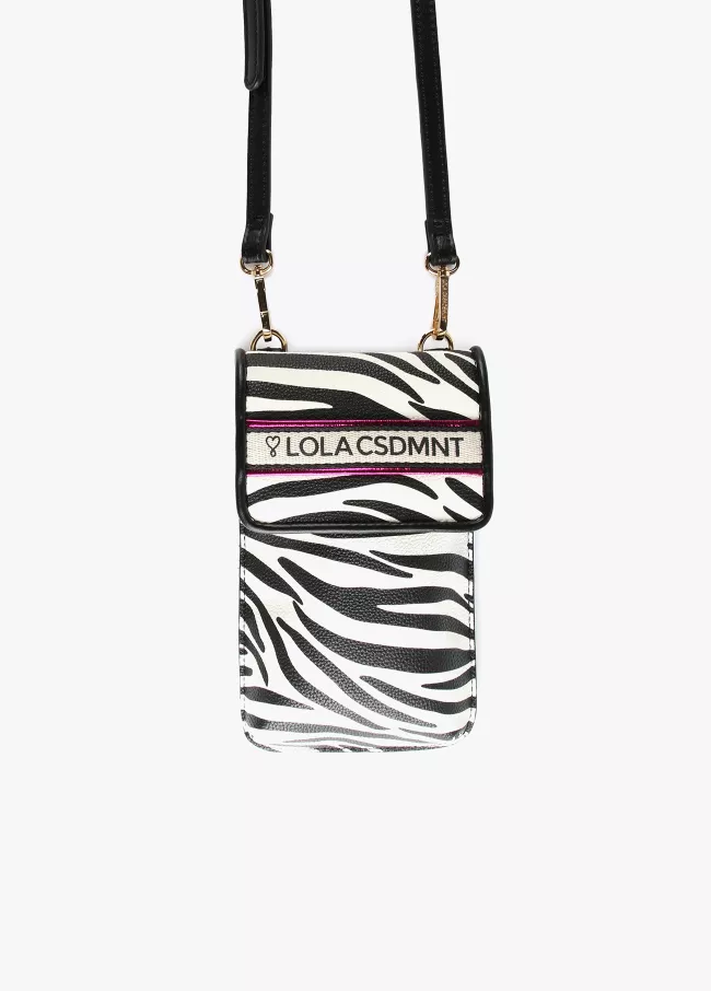 Bolsito porta móvil zebra