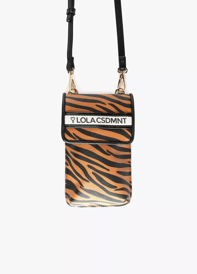 Bolsito porta móvil zebra