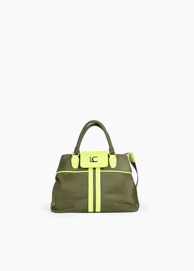 Bowlingtasche mit neonfarbenen Details