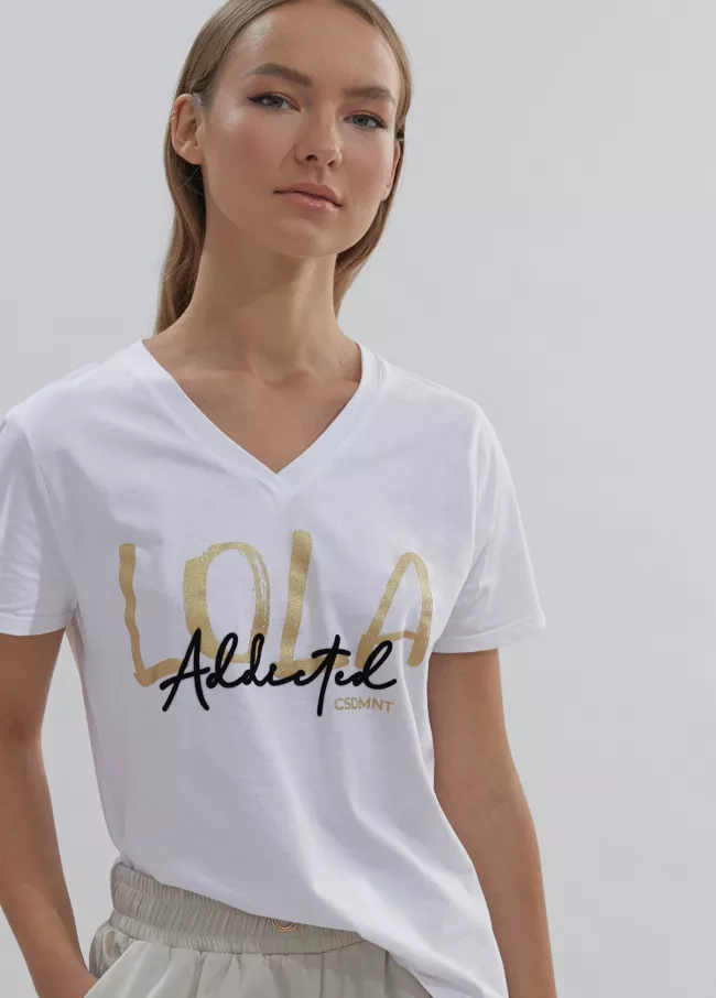 T-shirt manga curta “Addicted”