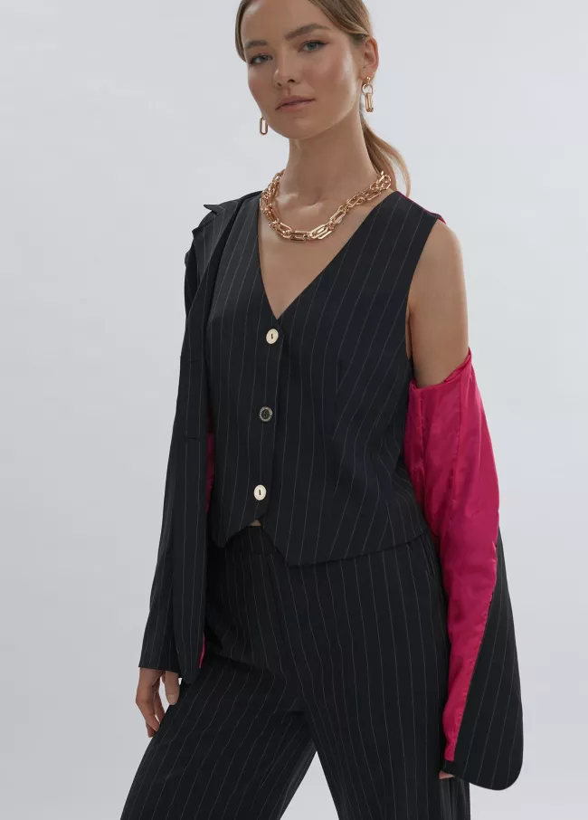 Pinstripe waistcoat