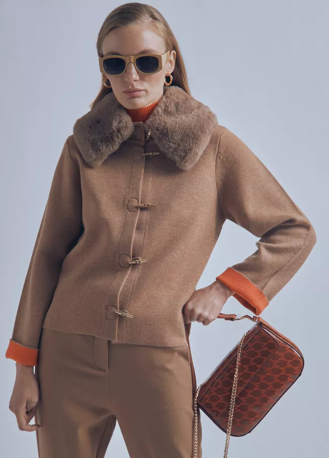 Veste courte double face