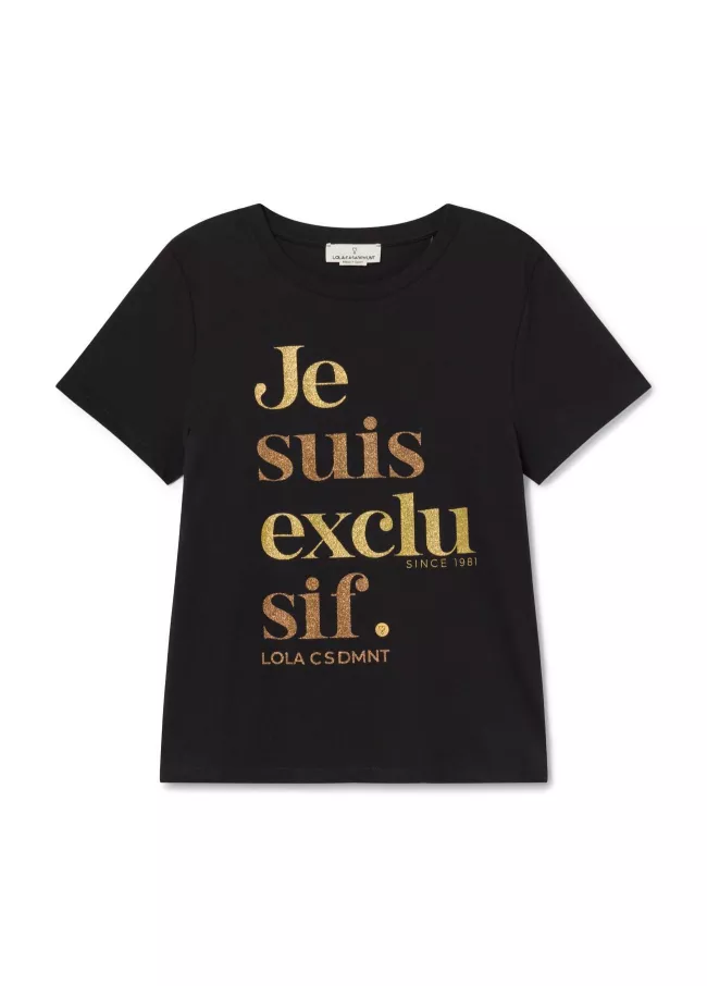 T-shirt manga curta "Je suis exclusif"