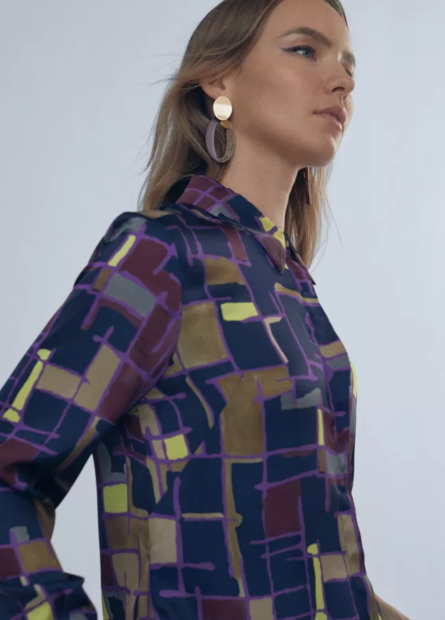 Camisa fluida estampada