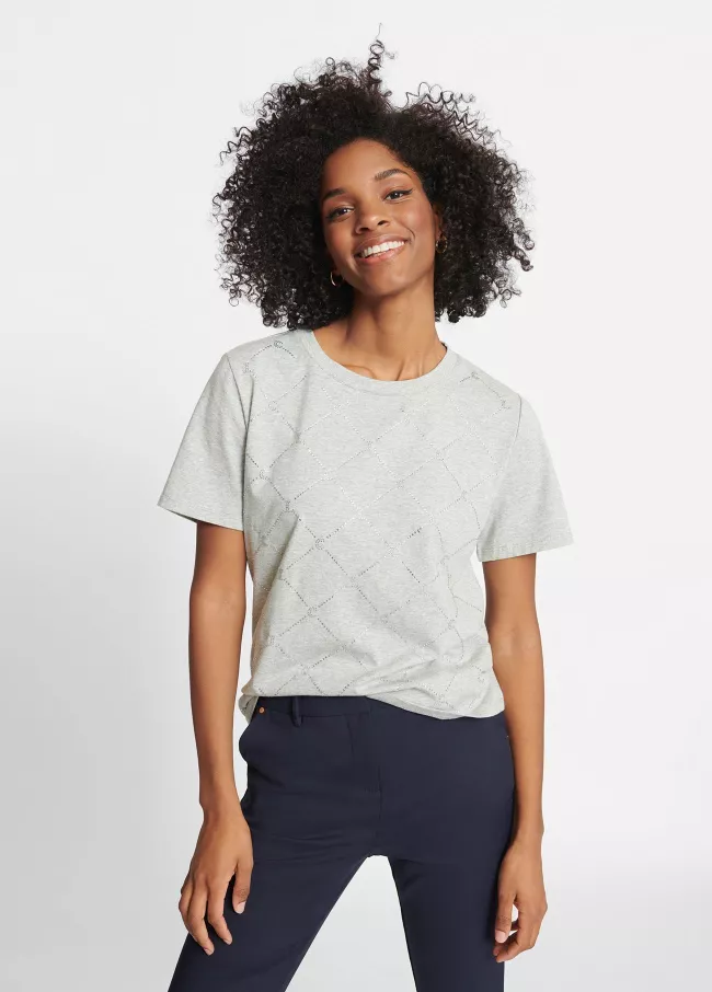 camiseta strass LC