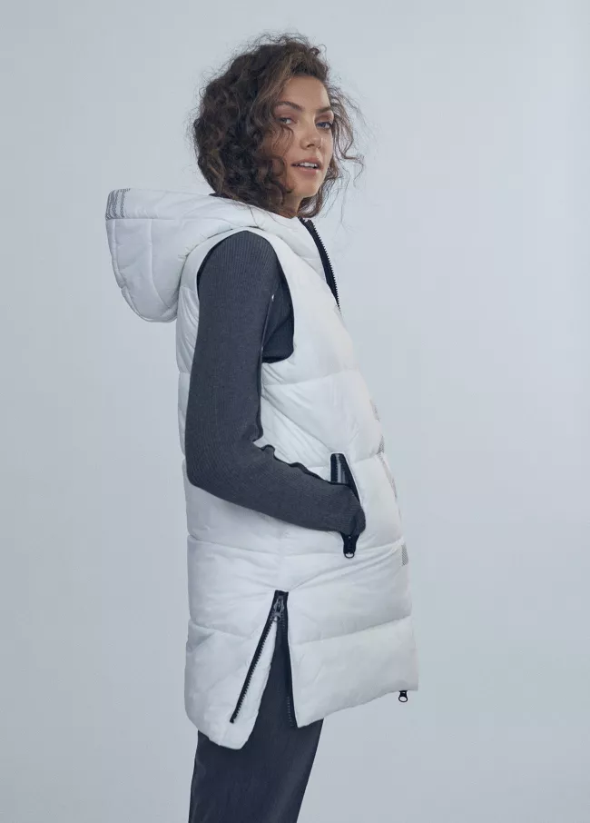 Long padded gilet
