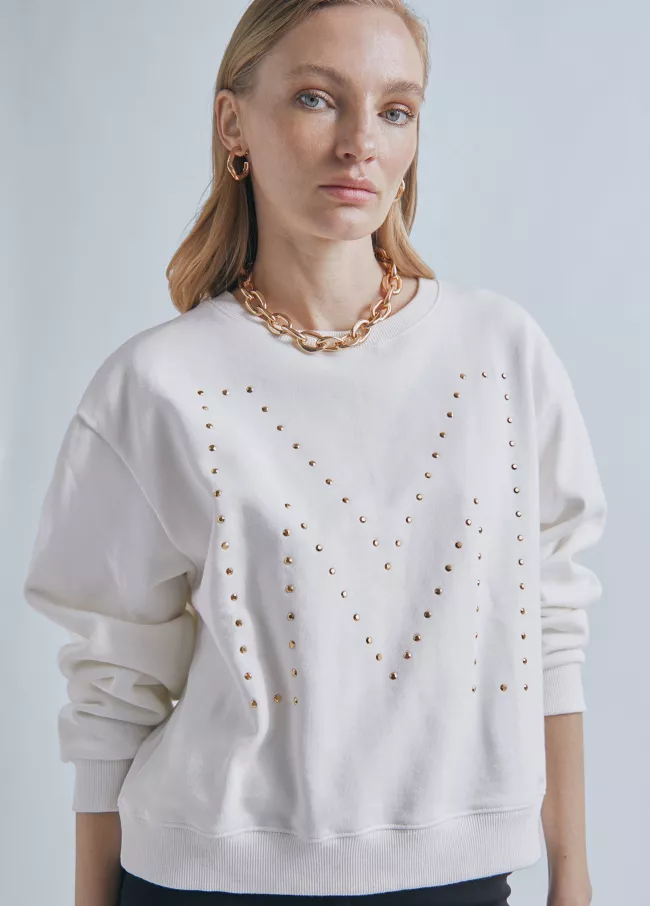 Sudadera M detalle strass