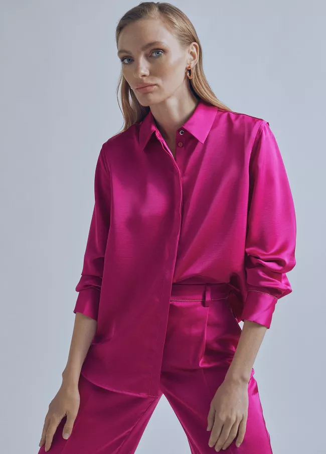 Camisa básica satinada