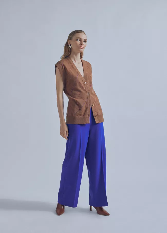 Contrast rhinestone waistcoat
