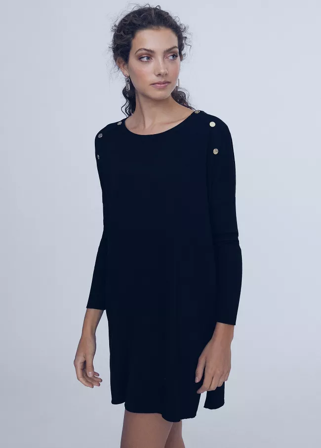 Long buttoned sweater