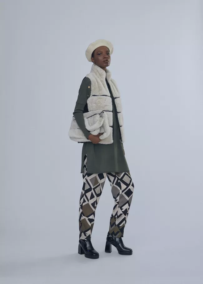 Geometric print joggers