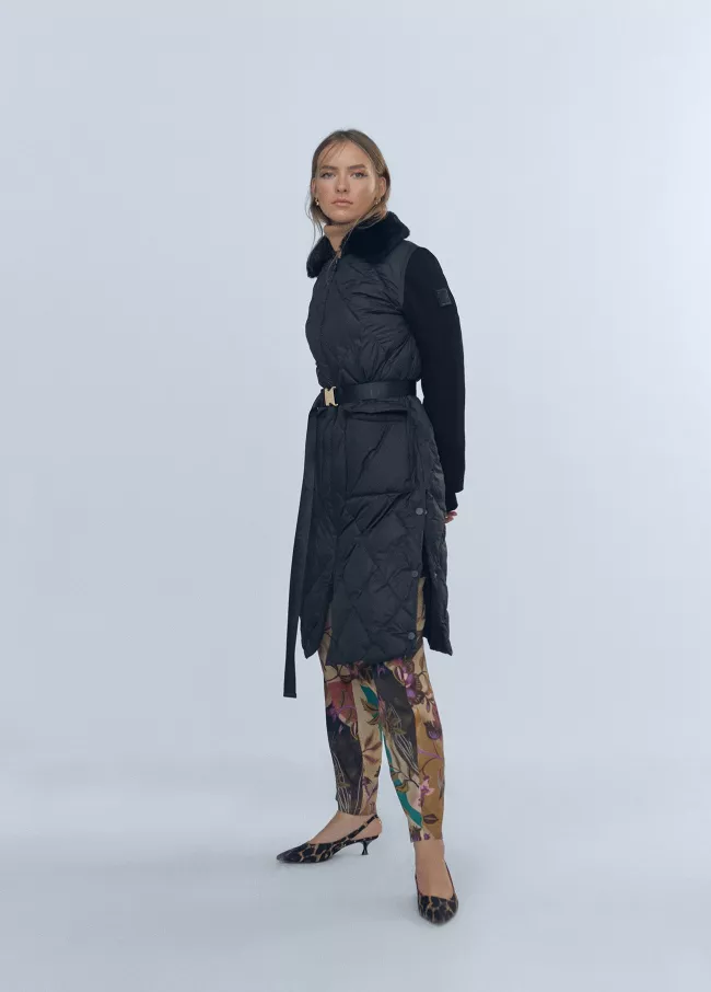 Manteau matelassé détail ceinture