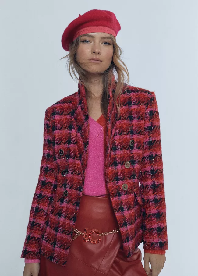 Blazer entallada tweed