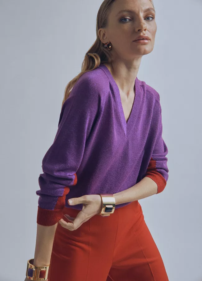 Two-tone cardigan