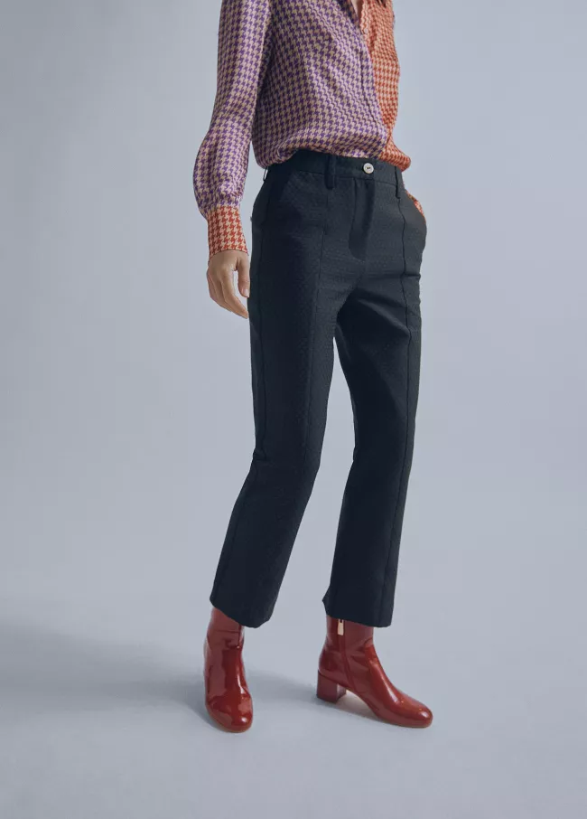 Pantalon stretch jacquard