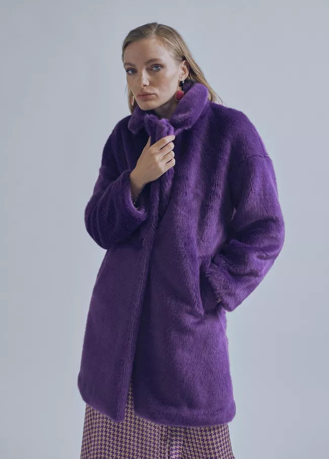 Manteau midi fourrure