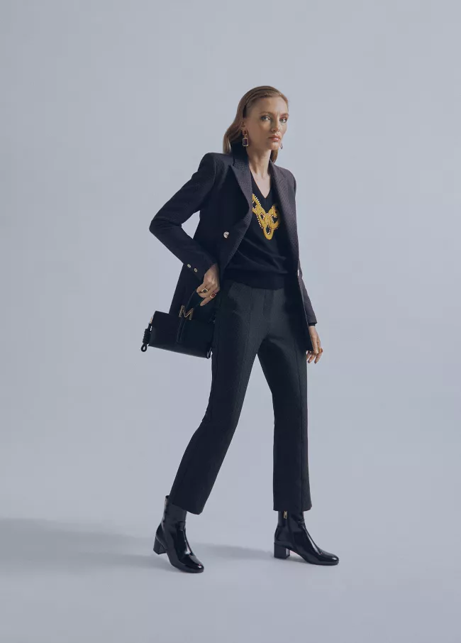 Stretch jacquard blazer