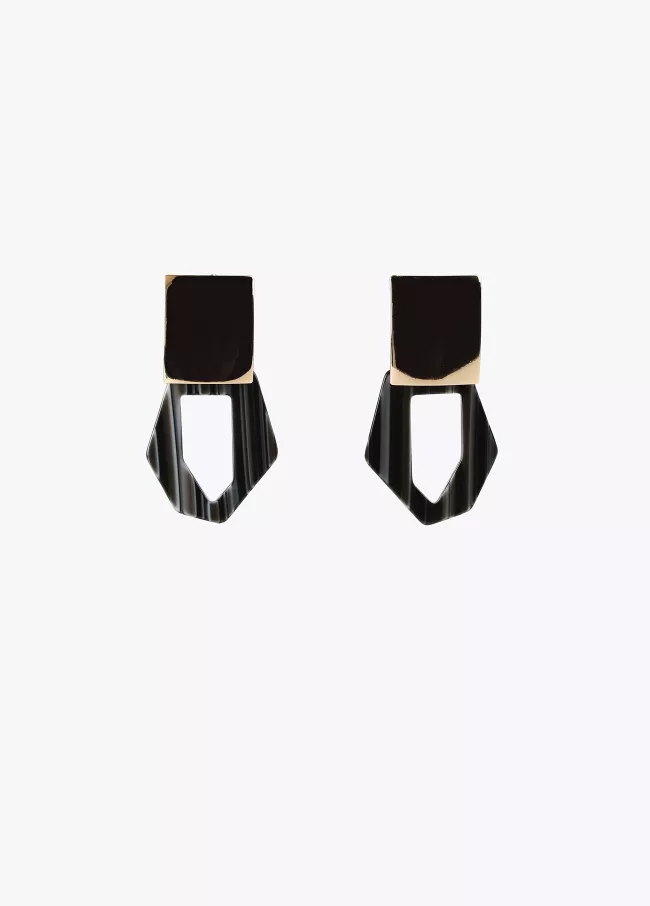 Boucles d’oreilles effet marbre