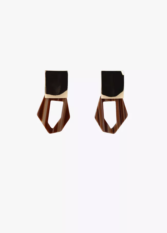 Boucles d’oreilles effet marbre