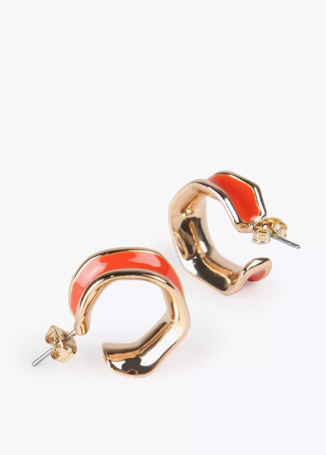 Boucles d’oreilles anneaux irréguliers