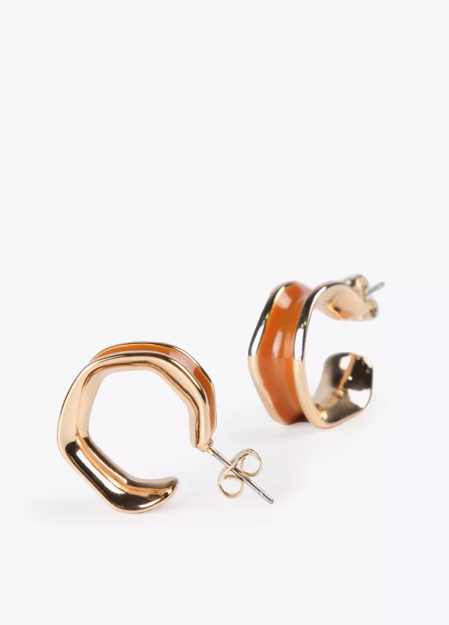 Boucles d’oreilles anneaux irréguliers