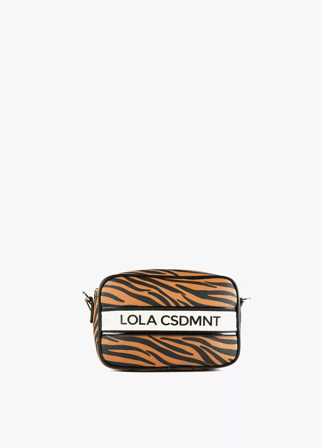 Mala a tiracolo animal print zebra