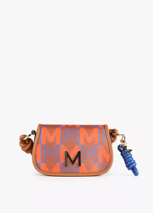 Crossbody bag with flap