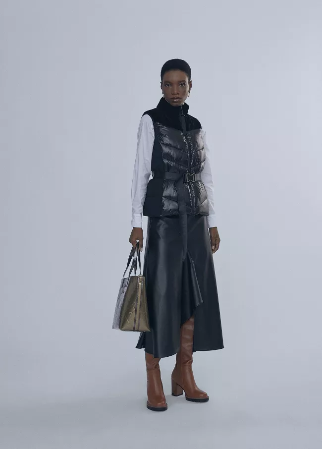 Veste sans manches combinée velours