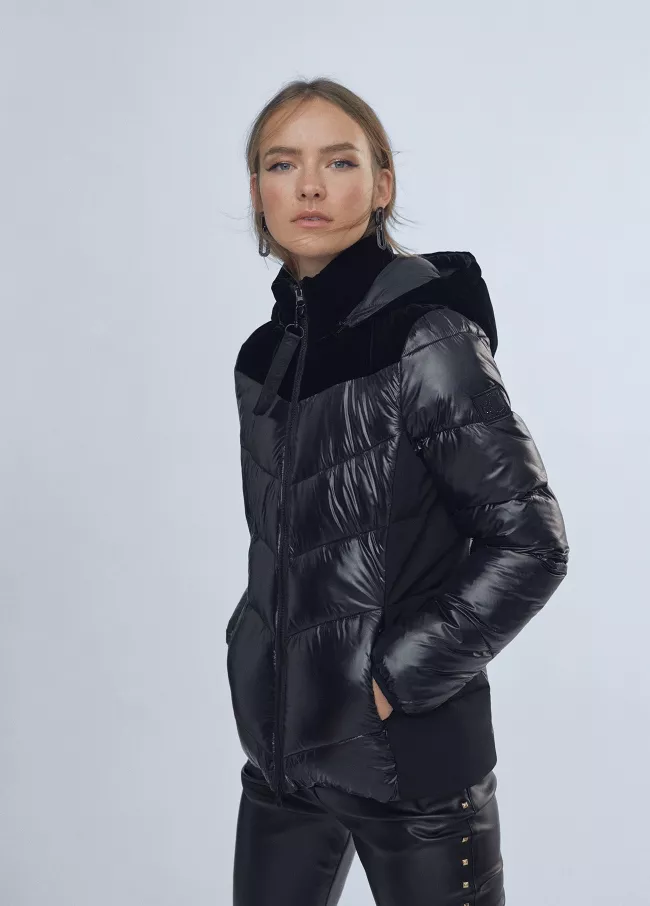 Velvet quilted jacket