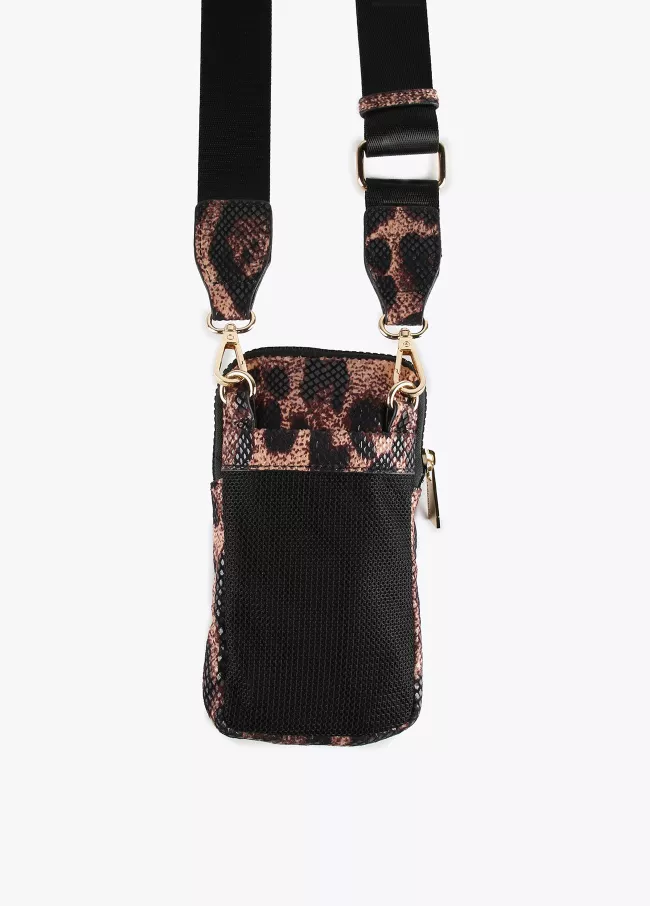 Minibolso porta móvil animal print