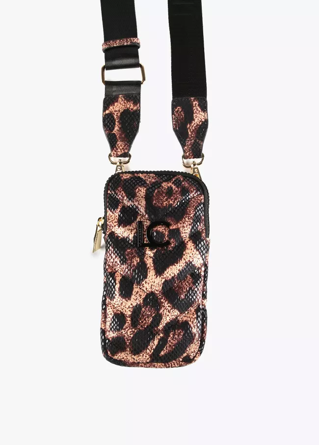 Mini-Handytasche mit Animal Print