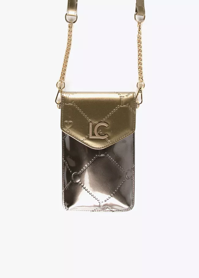 Mini-Handytasche aus Lackleder