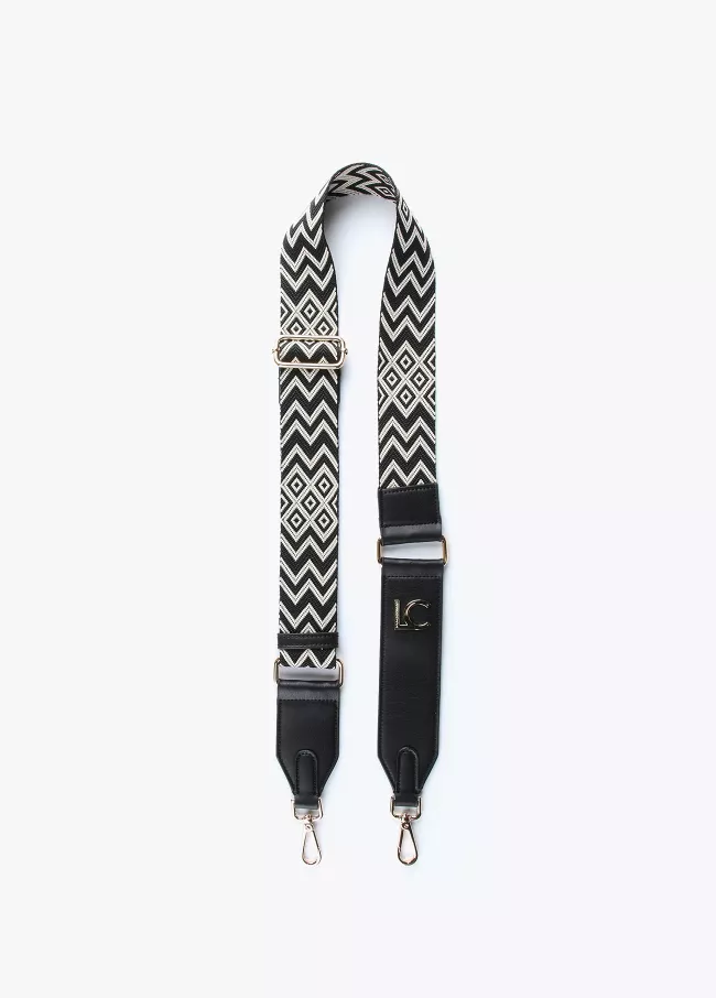 Ethnic print bag strap