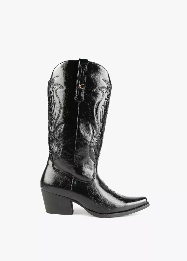 Bota cowboy pespontos
