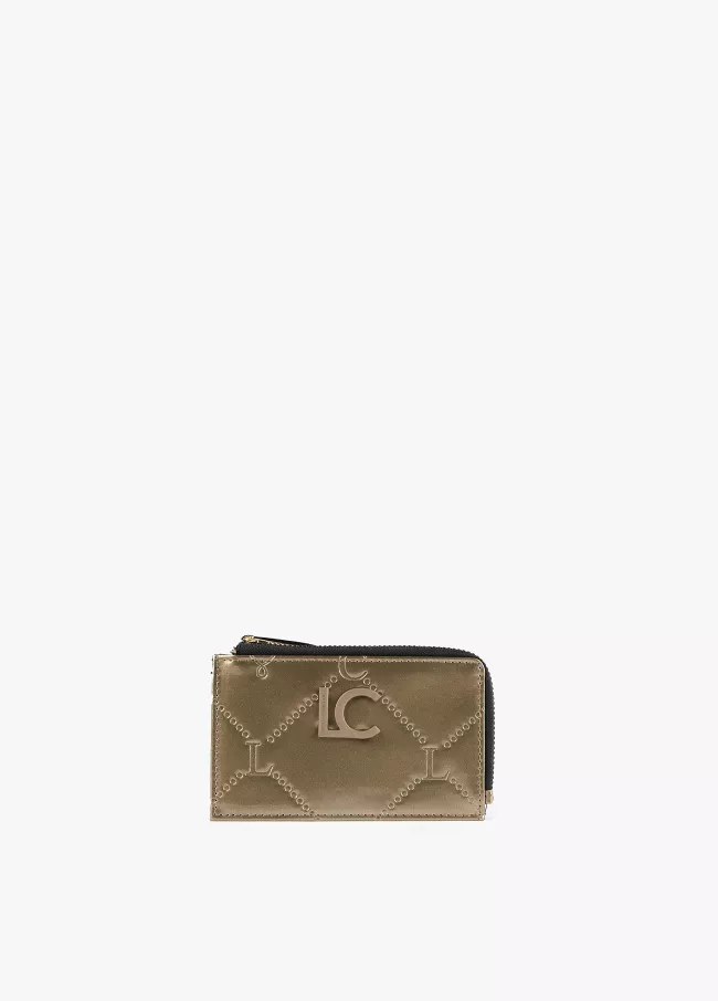Patent leather card holder