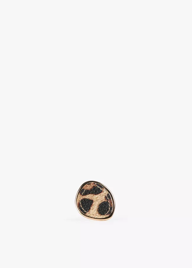 Anillo tejido efecto piel