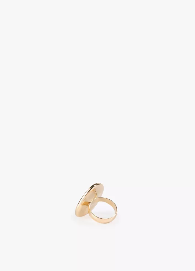 Anillo tejido efecto piel